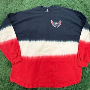 Washington Capitals Tie Dye 2XL Blue | Red Pullover Sweatshirt NHL